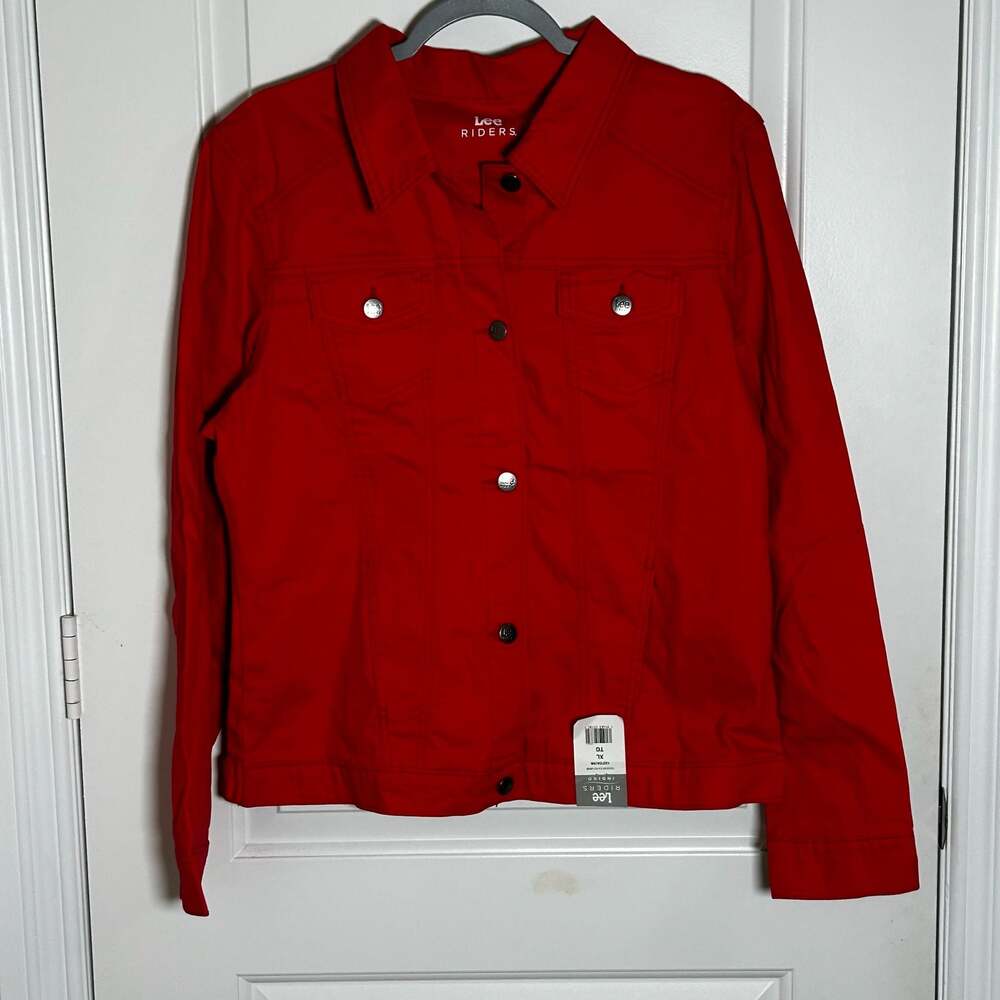 Lee Riders Red Denim Jacket Size XL 10ZFE8CRR